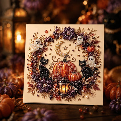 Halloween Wreath seasonal pearl art design